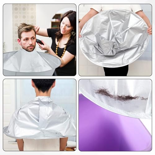 image for PKRFCJ 2 Pcs Hair Catcher for Haircuts, Haircut Cape, Foldable Hairdre