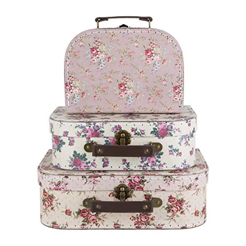 Set of 3 Suitcase Storage Boxes School Home Decor Sass and Belle Various Designs