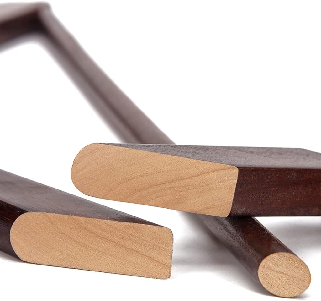 Coat Hanger Wooden Hangers Wood Wooden Pants Hangers Bottom Hanger Jeans Hanger Skirt Hanger with 2-Adjustable Clips Anti-Rust Hook Pack of 10 Clothes Hanger,OneColor-C