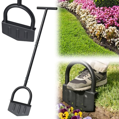 Lilyvane Heavy-Duty Manual Grass Edger 41 Inch – Half Moon