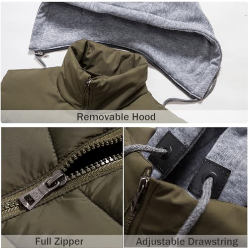 Msmsse Men's Outerwear Vests Winter Outdoor Removable Hooded Padded Puffer Vest for Men4