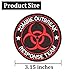Zombie Outbreak Response Team Patch Embroidered Applique Hook&Loop Patch Tactical Patch(Black+Red)