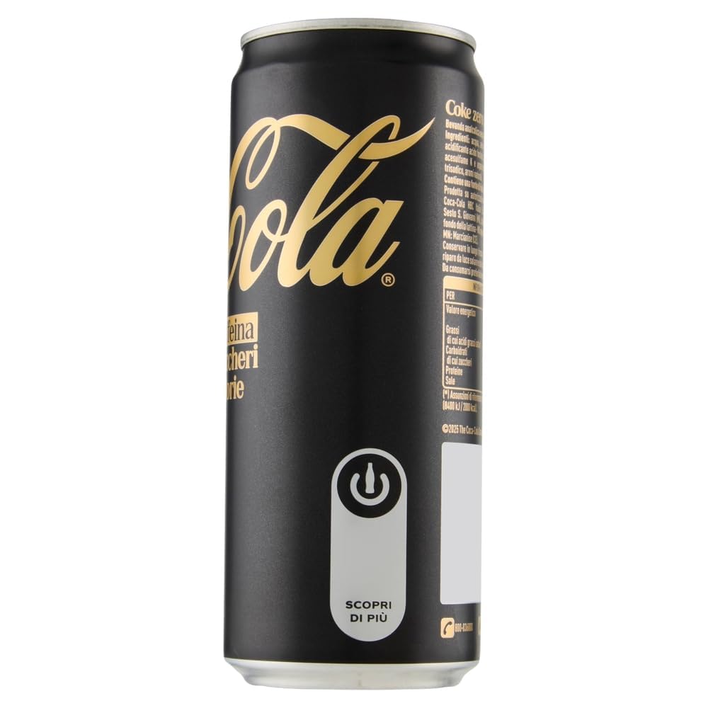 Italian Gourmet Bundle Cola Zero Caffeina 48x330ml + Italian Gourmet Polpa GRATIS | Koffeinfreie Cola ohne Zucker | Zero Softdrink kalorienarm | 48er Dosen Vorratspack 15,84L | Erfrischungsgetränk