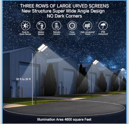 Image of RJ - Solar Street Lights Outdoor Automatic Motion Sensor Lights High Lumen Waterproof Solar LED Lamp| (800 Watt Light)