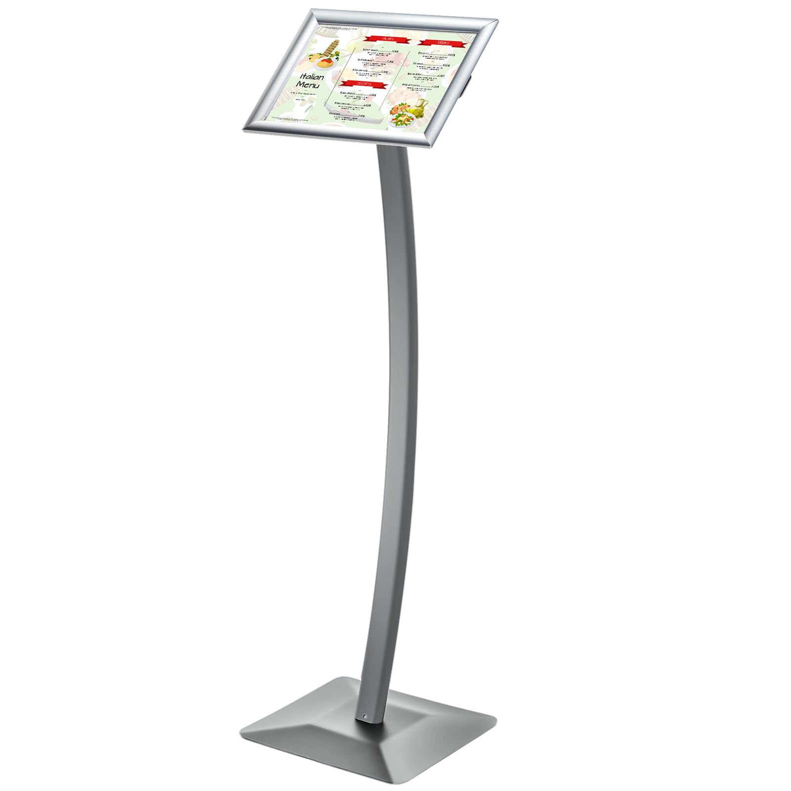 Yaocom Aluminum Floor Sign Stand Poster Holder, Silver