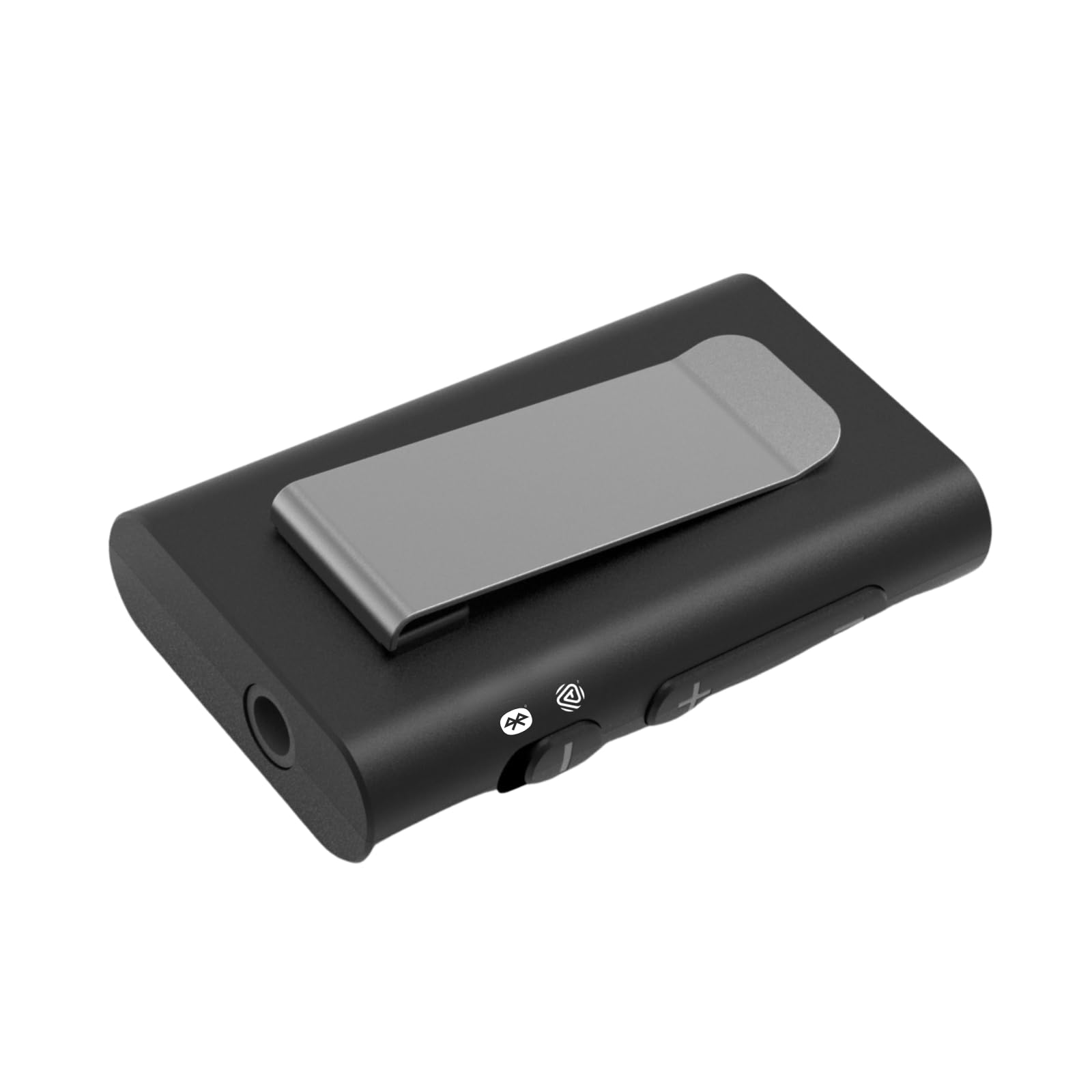 MoerDuo Plus Bluetooth Auracast Receiver Supports T-Coil Neckloops. Switch Between Bluetooth Classic or Auracast Sharing. Offers 3.5mm Audio, USB Audio.