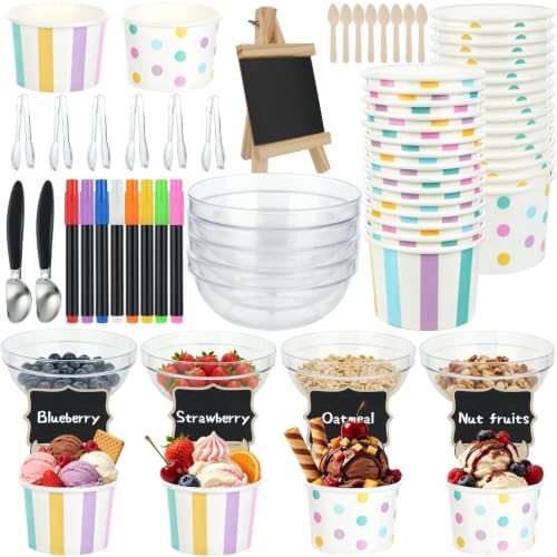 110 Pcs Ice Cream Bar Supplies