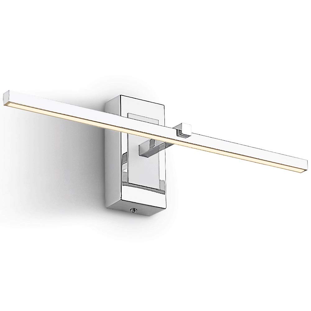 Luz espejo baño, luz frontal espejo LED 8W 46CM IP44 para, lámpara espejo tocador blanco cálido 3000K, iluminación frontal maquillaje baño Pantalla acrílica, a prueba salpicaduras