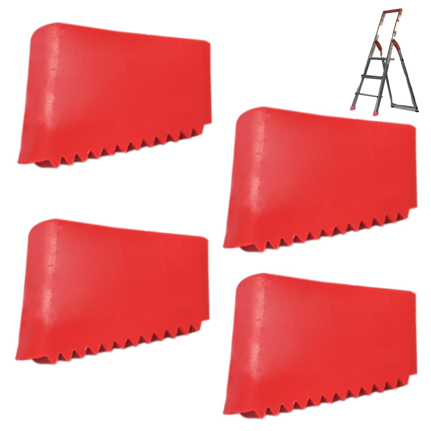 Piedini In Gomma Antiscivolo Per Scale - 4 Pezzi 50x22mm Protezione Pavimenti - Foto 7