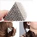 Winson White Black Bling Rhinestone Beaded Rhombus Pyramid Hair Band Ponytail Holder for Long Hair Accessory