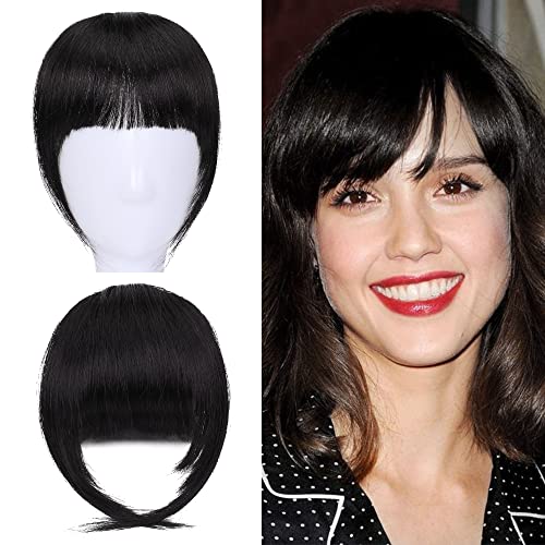 Extensions de cheveux humains à clipser - Frange française avec branches - Frange à clipser - Pour femme Cover