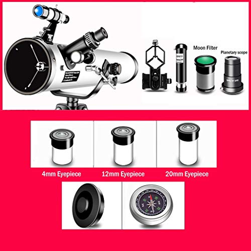 Telescopio astronómico refractor 114 mm con trípode ajustable miniatura 2