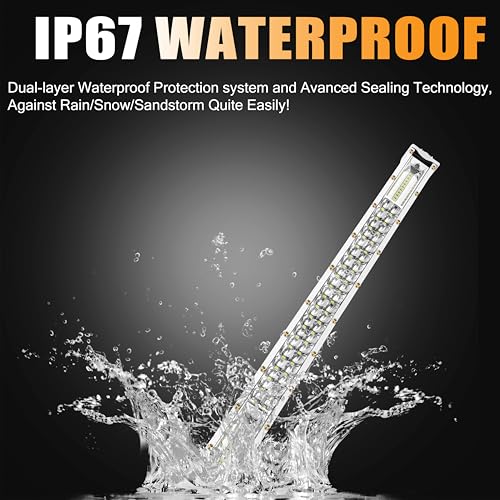 Image of 20 Inch Marine LED Light Bar, Slim LED Boat Light Pods 60W 6000lm White Housing Waterproof Combo Beam 12V 24V Spotlights for Boat SUV ATV UTV RV RZR Truck Trailer Ship Fishing Driving, 2 Pcs