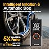 FLYKID Tire Inflator Portable Air Compressor - 150PSI Digital Air Pump for Car Tires, Fast Inflation for SUV/Motorcycle/Bicycle, LED Light, Rechargeable Battery - Roadside Emergency & Outdoor Use #1