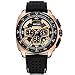 Produktbild MEGIR Groß Armbanduhr Herren Uhren Luxus Rose Gold Militär Schwarz Silikonarmband mit Chronograph Kalender Wasserdicht XL