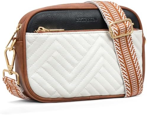 BOSTANTEN Quilted Small Crossbody Bag for Women Vegan Leather Purses