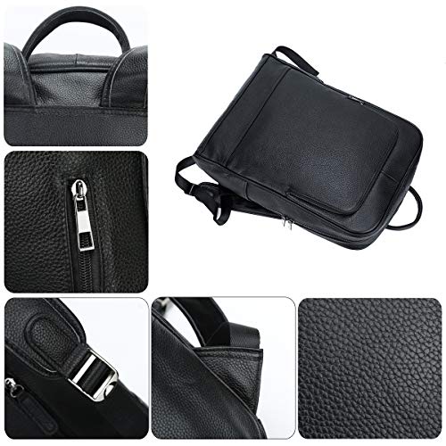 Leathario Leather Backpack For Men 15.6 Inch Genuine Leather Laptop Backpack Vintage Large Capacity Business Retro Daypack #TOP2