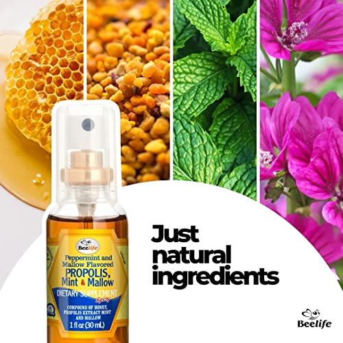 Beelife Propolis Throat Spray – Soothing Honey, Mint & Malva Propolis Spray - Natural Immune Support & Sore Throat Relief - Bee Propolis Extract – Antioxidants, Rich In Flavonoids & Artepillin C, No Sugar, Gluten-Free - 3-Pack, 90Ml #TOP4