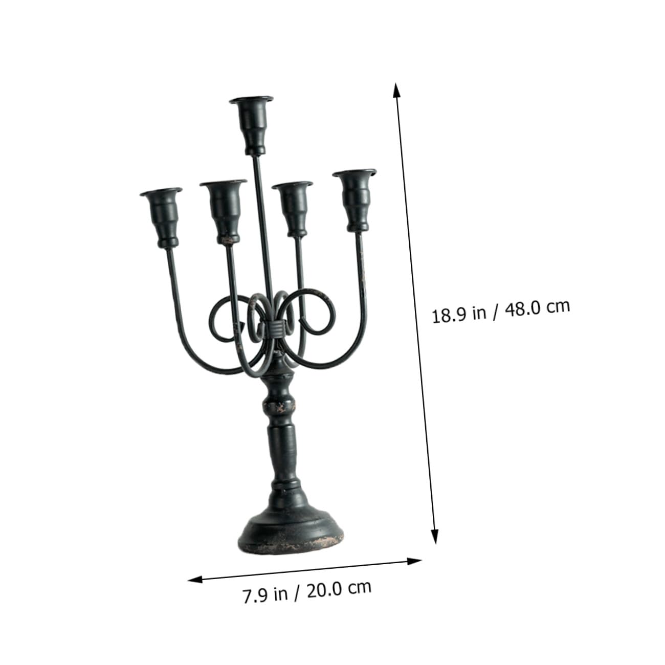 TOPBATHY 1Pc Candeliere 5 Bracci Supporto Di Decorazione Di Cerimonia Nuziale Finiture In Metallo Tealight Supporto Di Vitnage Tealight Titolare Decorazione In Metallo