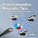 BoxWave Cable Compatible with Tag Heuer Connected Golf Edition - MagnetoSnap PD AllCharge Cable (100W), Magnet Charging Braided USB Type-C Micro - Jet Black