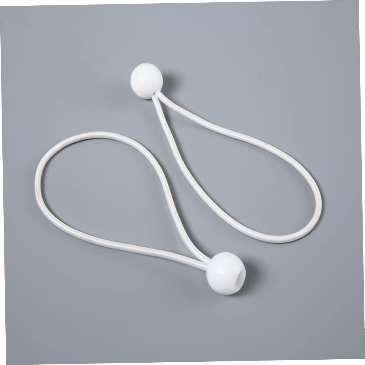 WOONEKY Corde Élastique Mini Cordons Élastiques Usage Intensif Extérieur Attaches De Tente Ajustable Cordon D'arrimage Robuste Belvédère Tente pour Trampoline Émulsion Blanche