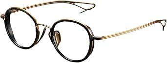 EYPKPL Ultralight Eyewear Frames Pure Titanium Round Eyeglass Frames with Clear Lenses Glasses Frames Unisex Eyeglasses