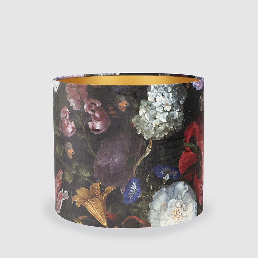 Uniqq Paralume in velluto Fiori Ø 40 cm - 40 cm di altezza