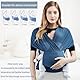 JM-Tragetuch Baby,Elastisches Babytragetuch ohne binden,Ergonomisches Baby Tragetuch,Atmungsaktives Tragetuch für Hände frei Verstellbare Babytrage von 3,6 kg bis 15 kg (Schwarz)