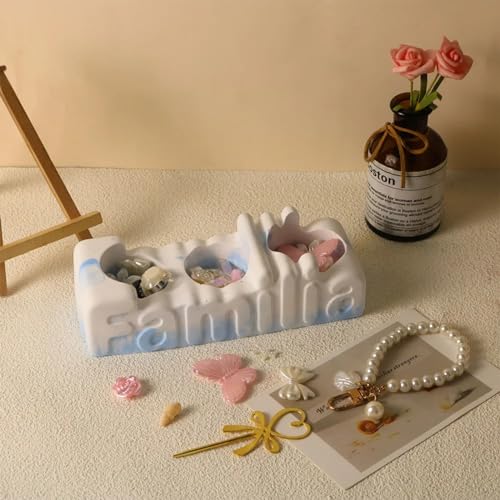 Letter Shaped Plaster Flower Pot Silicone Mold Succulent Planter Vase Concrete Mold Storage Box Epoxy Resin Cement Clay Mould by NINEXY - Used condition - Image 5