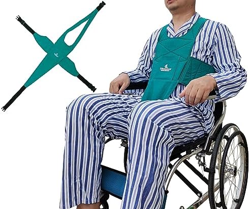 Non-Slip Anti-Fall Wheelchair Seatbelt, Medical Chest Vest Restraint Wheelchair Harness Belt System for Disable Elderly or Patient with Adjustable Strap to Secure Safety and Comfortable