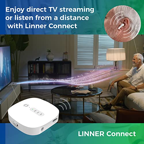 Linner Bluetooth Hearing Aids For Seniors, Hearing Aid With Noise Canceling And Volume Control, Wireless Microphone For Talking And Tv, Up To Moderate Hearing Loss #TOP2