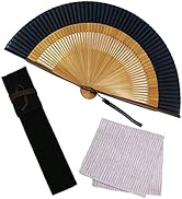[大阪 長生堂] 扇子 メンズ 男性 おしゃれ ビジネス 扇子袋 扇子入れ ハンカチ付セット 涼雅