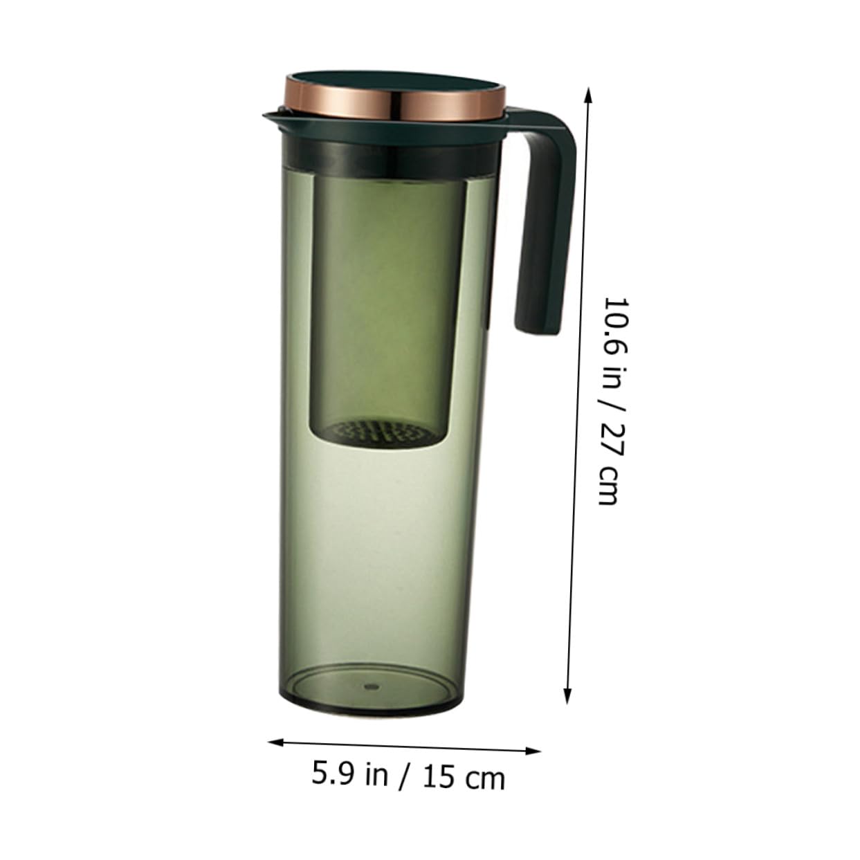Jarra de Agua Fría con Gran Capacidad Resistente Altas Temperaturas Recipiente Hermético para Bebidas y Té para Fiestas y Reuniones Familiares Color Verde Oscuro