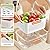 5-Pack Fruit Storage Containers for Fridge with Removable Colanders, 4 in 1 Produce Storage Containers with Lids, Leakproof Fridge Organizer Bins for Salad Berry Lettuce Vegetables Meat Keeper Fresh