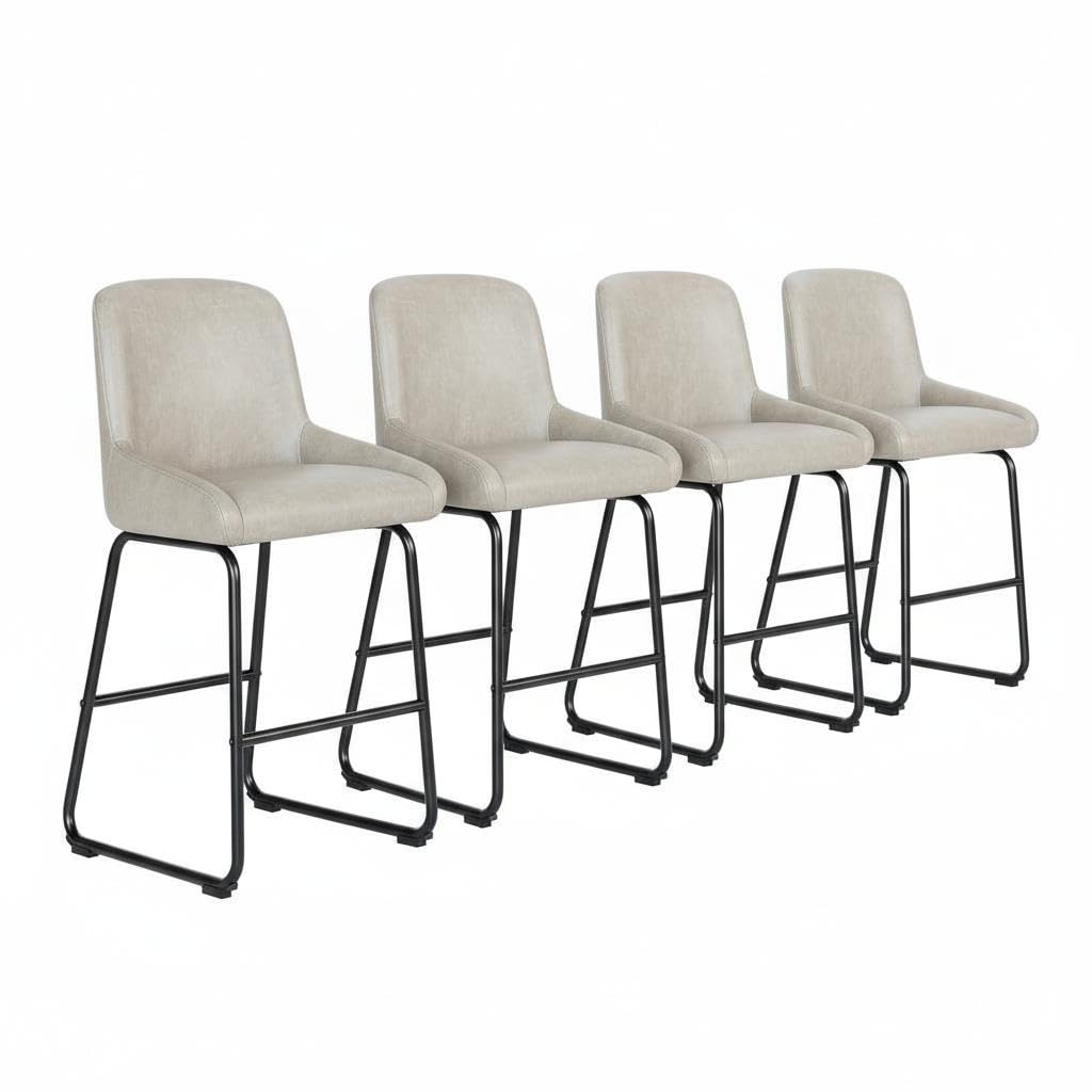Tabourets de bar 67 cm gris autour de votre îlot de cuisine moderne