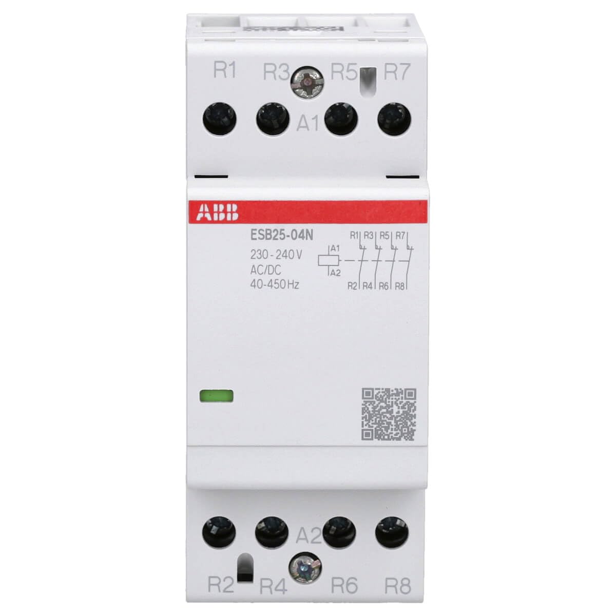 ABB ESB25-04N-06-25 A 4 apri (4 NC) 230-240 V AC/DC 4 poli, 36 mm per guida DIN silenziosa
