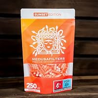 Medusafilters 250 Stück Aktivkohlefilter 6mm Slim – Kokos-Aktivkohle mit neuen schmaleren Cellulose-Kappen, 25 mm, Made in Germany (Sunset Edition) – Ansicht 6