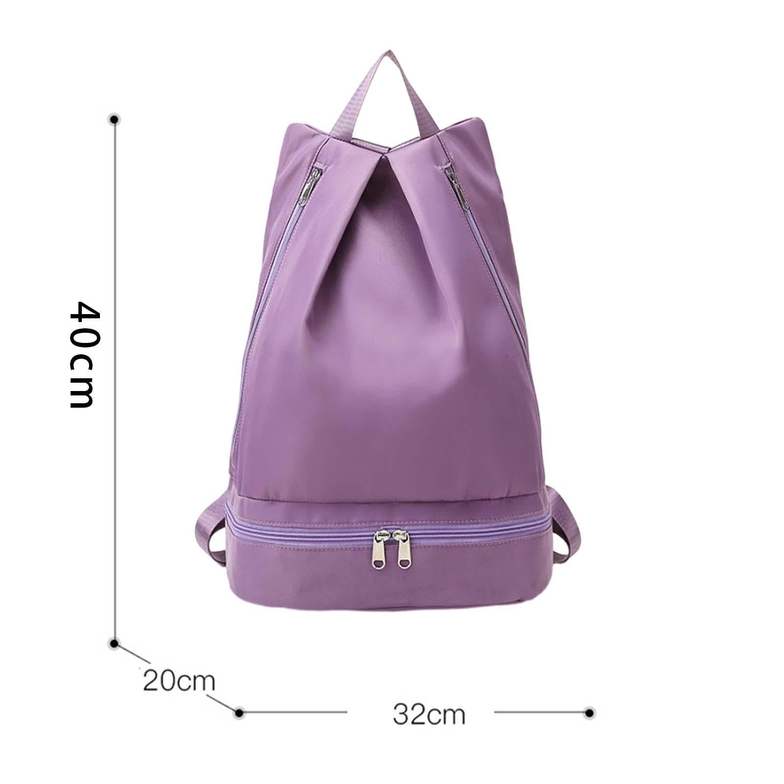 QSTDGVPW Stylish Women's Gym Bag with Shoe Compartment and Wet/Dry Separation, Purple