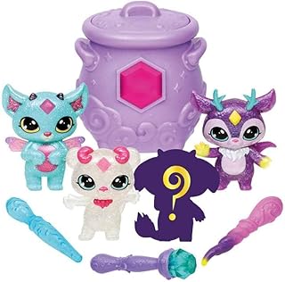 Magic Mixies Mixlings Sparkle Magic Mega 4 Pack, Magic Wand Reveals Magic Power, For Kids Aged 5 and Up, Multicolor, 3.05 x 2.97 x 3.33 inches