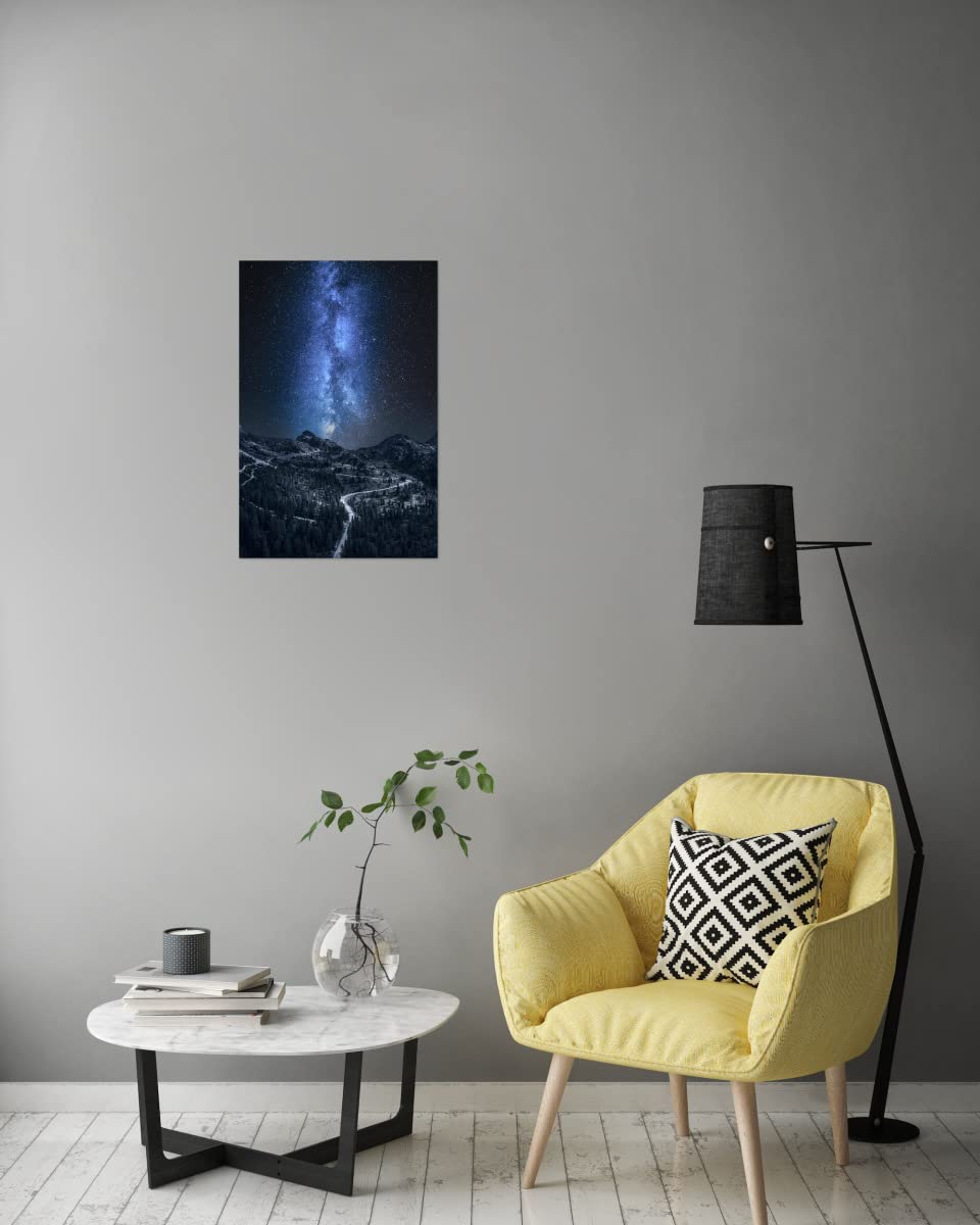 artboxONE Poster 150x100 cm Natur Milky Way Over Passo Falazarego - Bild Milky falazarego Himmel