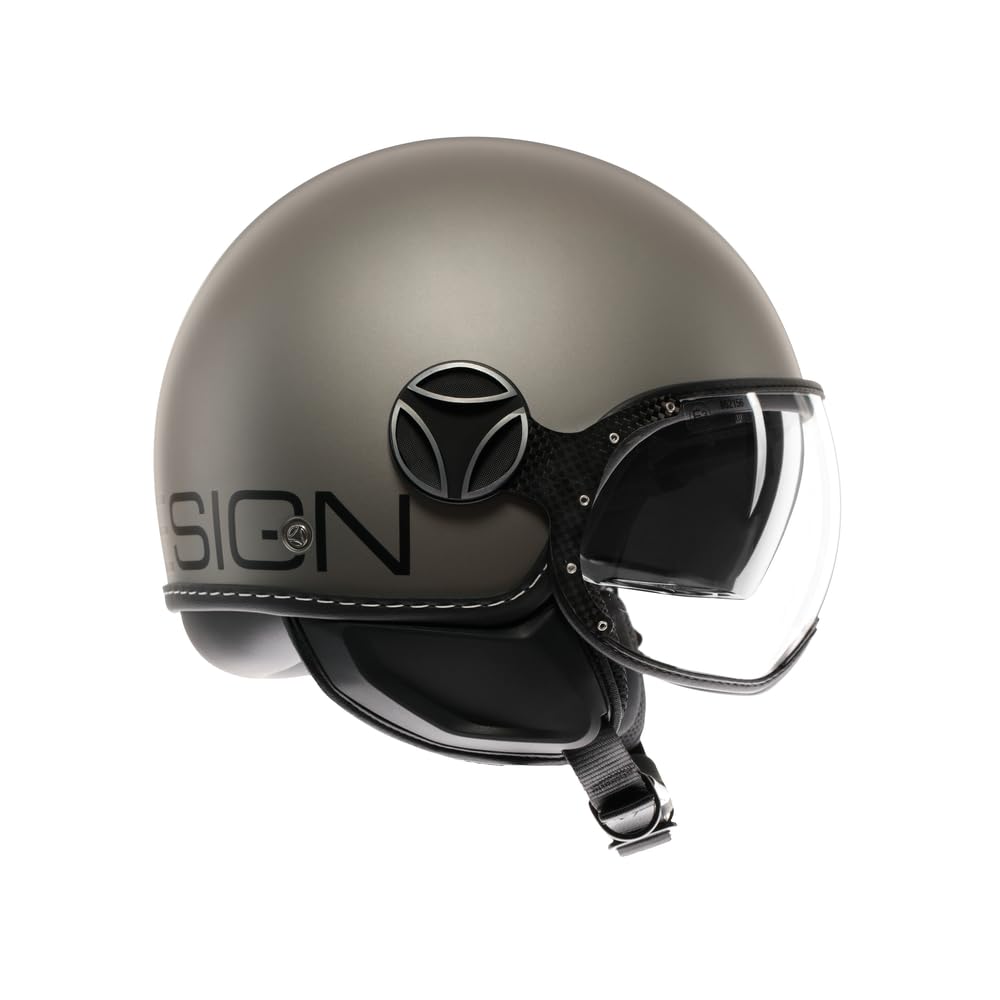 MOMODESIGN - FGTR EVO E2206, Jet-Helm mit Sonnenblende, offener Helm für Motorräder und Motorroller, für Männer und Frauen, Matt