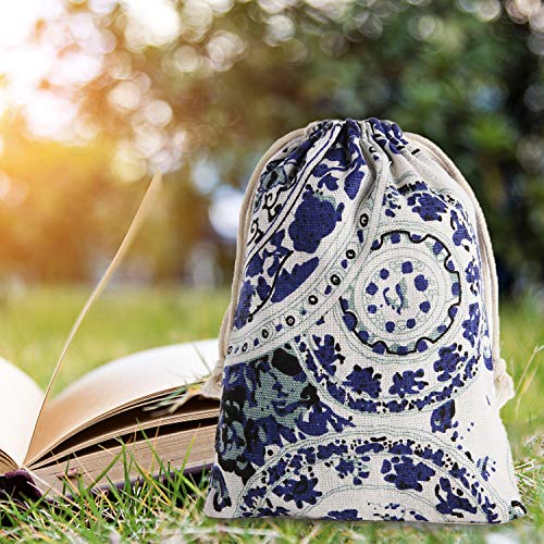 Corciosy Reusable Cloth Gift Bags With Drawstring,Mini Linen Canvas Bag Gift Pouches Drawstring,Tiny Fabric Gift Bag,Birthday Christmas Diy Craft S/M/L 12Pcs #TOP2