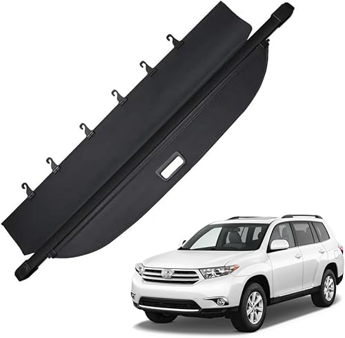 Miniatura 17 de Cubierta retráctil de carga compatible con Toyota Highlander Electric Tailgate 2008-2013, pantalla de privacidad trasera para almacenamiento