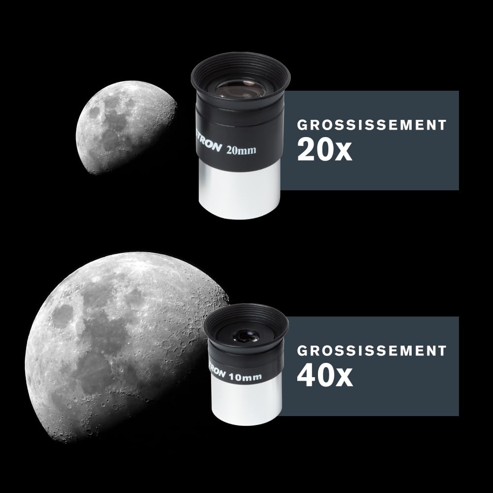 Celestron 21035-ADS Travel Scope 70 Refractor Telescope Kit with Backpack, Black (Amazon Exclusive Including Additional 4mm Eyepiece and 3X Barlow Lens)