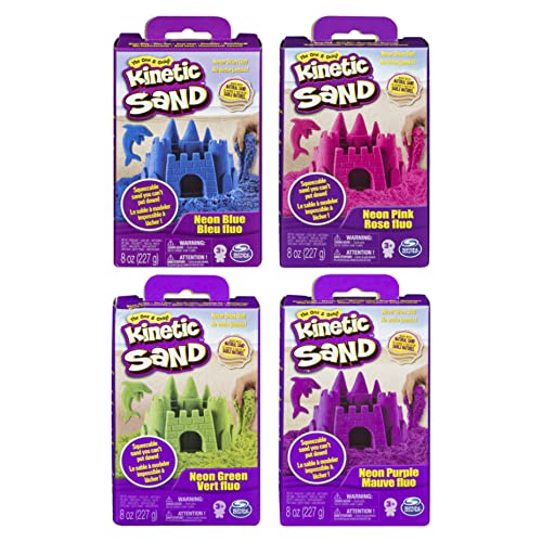 Kinetic Sand 8oz Neon Box (Variety of Colours - Style picked at random One Supplied) (Styles Vary)