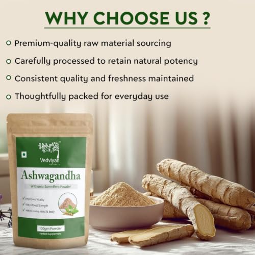 Image of Ashwagandha Powder 100g | Organic Withania Somnifera Root Powder | Ayurvedic Herbal Supplement for Stress Relief, Energy Booster, Immunity Support, Sleep, Strength & Vitality