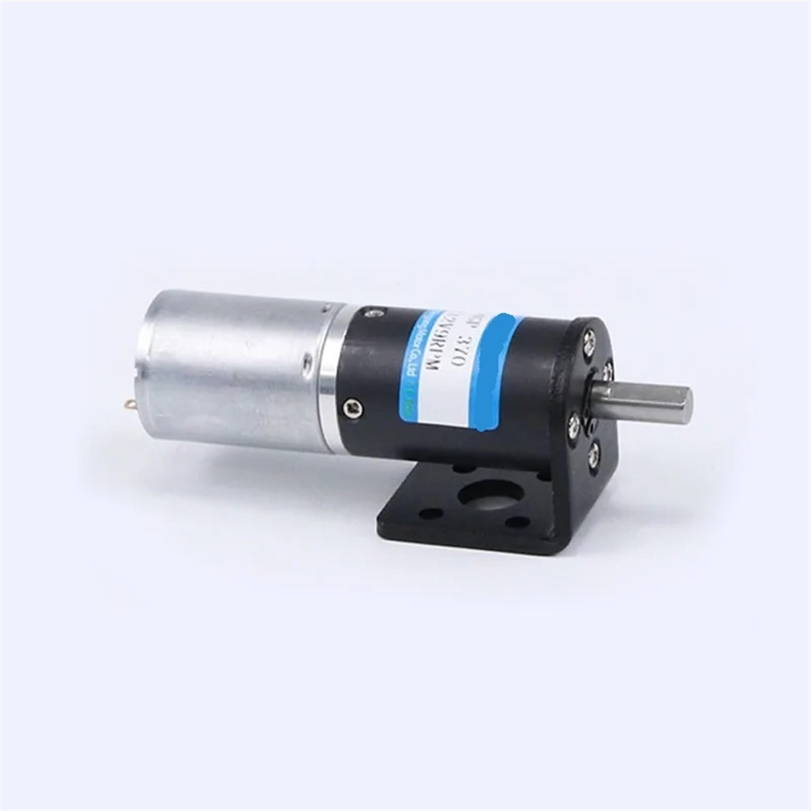 Silnik planetarny 12 V/24 V, 24 mm, silnik z przekładnią DC, wysoki moment obrotowy, szczotki węglowe, regulowana prędkość, kierunek ruchu wskazówek zegara, 24GP-370 (24VMotor And Bracket,375 obr./min