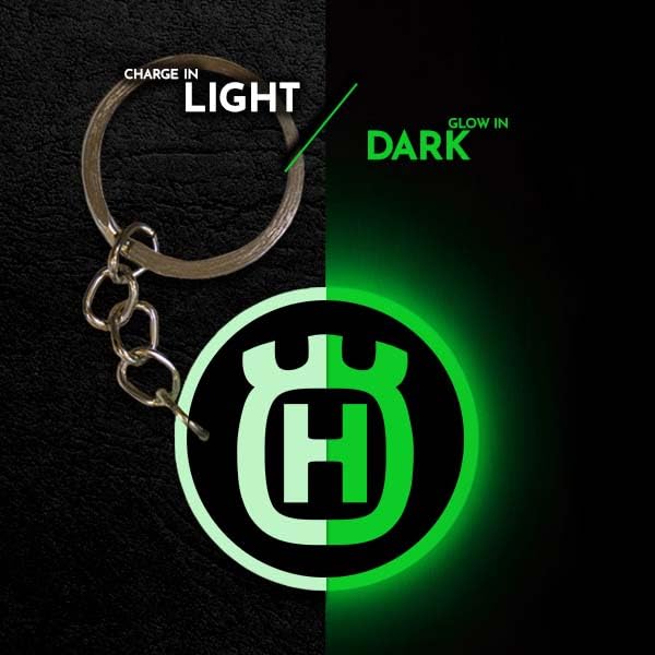 Image of Mi Glow Store Glow in Dark Keychain for Bike Men | Gift for Man | Bike Accessories | Charges in Light Glows in Dark | Key chain for Bike