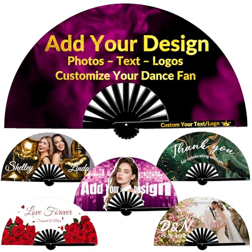 Personalized Line Dance Popping Fan personalized hand fans Custom Decorative Folding Fans with Picture Text for Wedding (1)