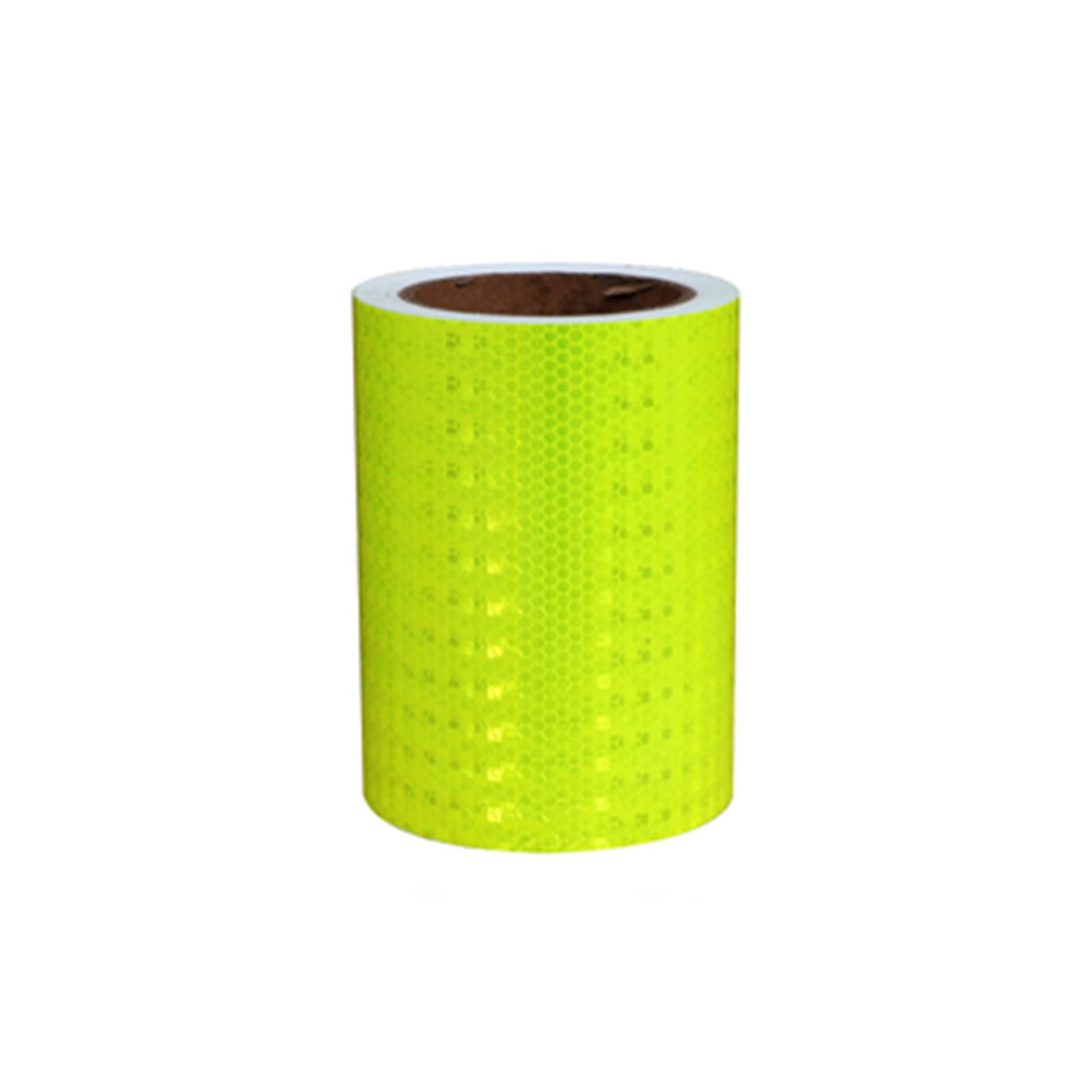 Cintas de advertencia de seguridad, pegatinas refl Cinta reflectante, cinta de advertencia reflectante adhesiva nocturna, cinta adhesiva de visibilidad for remolques, camiones, 15 cm de ancho(Fluoresc